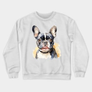 watercolor of a french bulldog Crewneck Sweatshirt